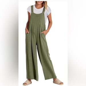 Wide leg overalls